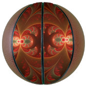 Lumineus Abstract matig Oranje rood fractal Basketbal (Verticaal)