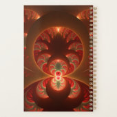 Lumineus Abstract matig Oranje rood fractal Planner (Achterkant)