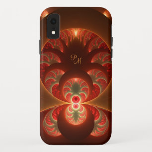 Lumineus abstract modern fractal Art Monogram Case-Mate iPhone Case