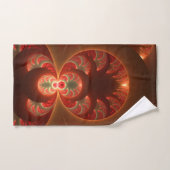Lumineus abstract modern oranje fractal bad handdoek (Handdoek)
