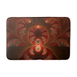 Lumineus abstract modern oranje fractal badmat