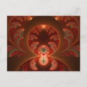 Lumineus abstract modern oranje fractal briefkaart (Voorkant)