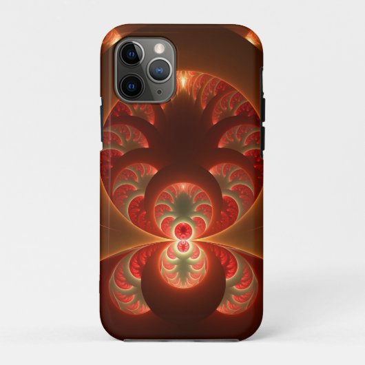 Lumineus abstract modern oranje fractal Case-Mate iPhone case (Achterkant)