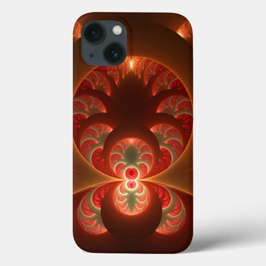 Lumineus abstract modern oranje fractal Case-Mate iPhone case (Achterkant)