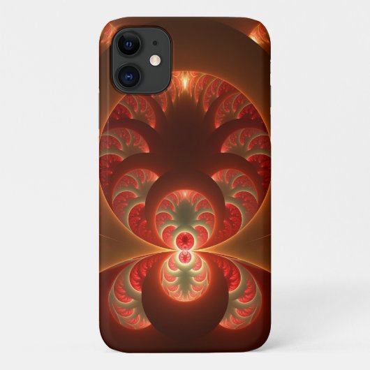 Lumineus abstract modern oranje fractal Case-Mate iPhone case (Achterkant)