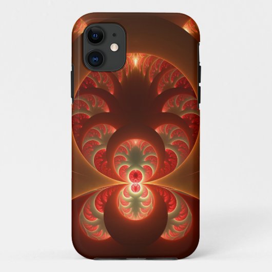 Lumineus abstract modern oranje fractal Case-Mate iPhone case (Achterkant)