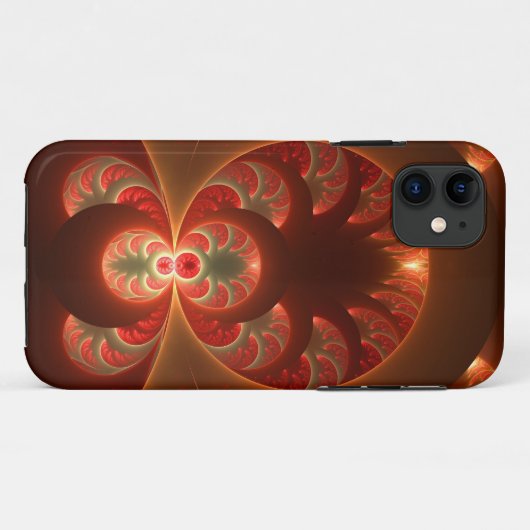 Lumineus abstract modern oranje fractal Case-Mate iPhone case (Achterkant (horizontaal))