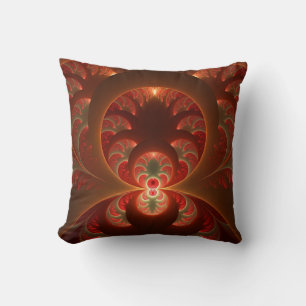 Lumineus abstract modern oranje fractal kussen