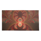 Lumineus abstract modern oranje fractal kussensloop (Achterkant)