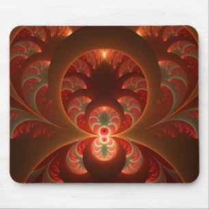 Lumineus abstract modern oranje fractal muismat