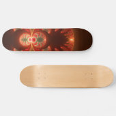 Lumineus abstract modern oranje fractal persoonlijk skateboard (Horizontaal)
