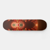 Lumineus abstract modern oranje fractal persoonlijk skateboard (Horizontaal)