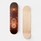 Lumineus abstract modern oranje fractal persoonlijk skateboard (Voorkant)