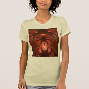 Lumineus abstract modern oranje fractal t-shirt