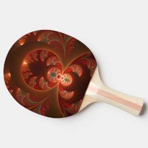 Lumineus abstract modern oranje fractal tafeltennisbatje