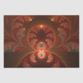 Lumineus abstract modern oranje fractal tissuepapier (Voorkant)