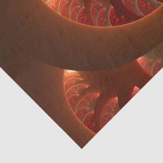 Lumineus abstract modern oranje fractal tissuepapier (Detail)