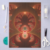 Lumineus abstract modern oranje fractal tissuepapier (Craft)