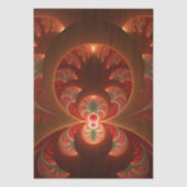 Lumineus abstract modern oranje fractal tissuepapier (Voorkant)