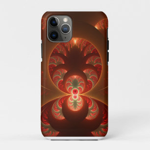 Lumineus abstract modern oranje rood Fractal Case-Mate iPhone Case