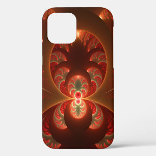 Lumineus Abstract Modern Oranje Rood Fractal Case-Mate iPhone Case