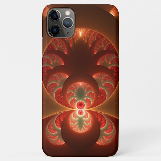 Lumineus abstract modern oranje rood Fractal Case-Mate iPhone Case (Achterkant)