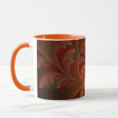 Lumineus abstract oranje rood Fractal Monogram Mok (Links)
