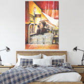 Lumineus equivalent van passieve bewegingen canvas afdruk (Insitu (Slaapkamer))