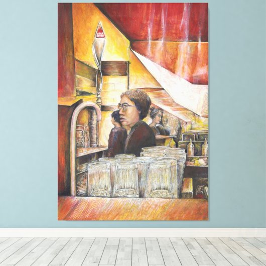 Lumineus equivalent van passieve bewegingen canvas afdruk (Insitu (Houten vloer))