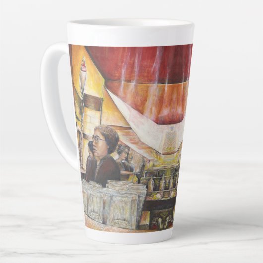 Lumineus equivalent van passieve bewegingen latte mok (Linkerhoek)