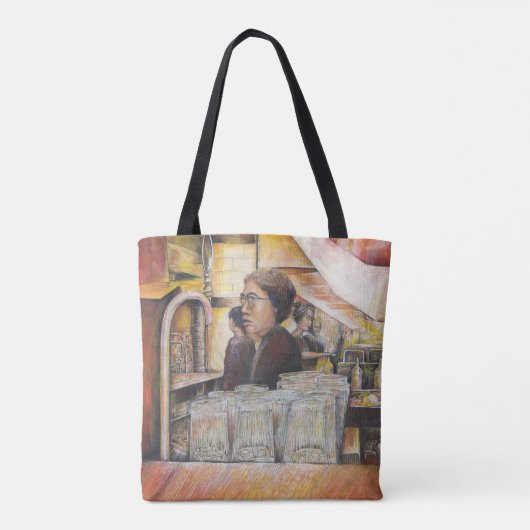 Lumineus equivalent van passieve bewegingen tote bag (Achterkant)