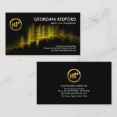 Lumineus geel geluid met binaire codeaudio visitekaartje (Voorkant / Achterkant)