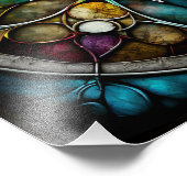 Lumineus Glas in lood kruis Foto Afdruk (Hoek)