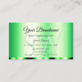 Lumineus groen glamoureus met Initialen stijlvol Visitekaartje (Achterkant)