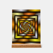 Lumineus kleurig grafisch fractaal tunnelpatroon acryl bord (Voorkant)