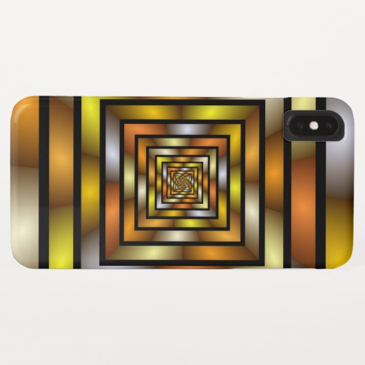 Lumineus kleurig grafisch fractaal tunnelpatroon Case-Mate iPhone case (Achterkant (horizontaal))