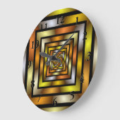 Lumineus kleurig grafisch fractaal tunnelpatroon grote klok (Hoek)