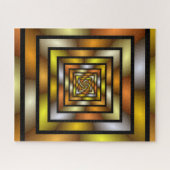 Lumineus kleurig grafisch fractaal tunnelpatroon legpuzzel (Horizontaal)