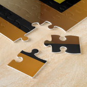 Lumineus kleurig grafisch fractaal tunnelpatroon legpuzzel (Zijkant)