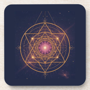 Lumineus Mandala van Gouden Harmonie Bier Onderzetter