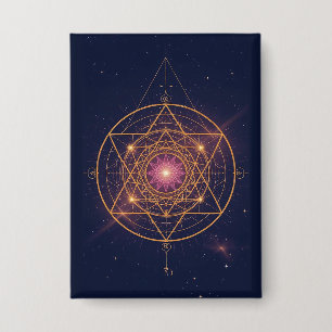 Lumineus Mandala van Gouden Harmonie Button