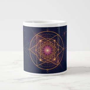 Lumineus Mandala van Gouden Harmonie Grote Koffiekop