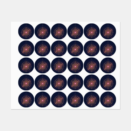 Lumineus Mandala van Gouden Harmonie Labels (Vel)