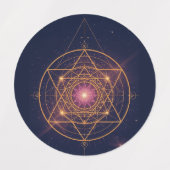 Lumineus Mandala van Gouden Harmonie Labels (Design 2)