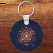 Lumineus Mandala van Gouden Harmonie Sleutelhanger (Achterkant)