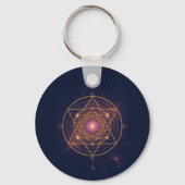 Lumineus Mandala van Gouden Harmonie Sleutelhanger (Achterkant)