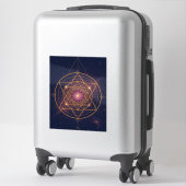 Lumineus Mandala van Gouden Harmonie Sticker (Koffer)