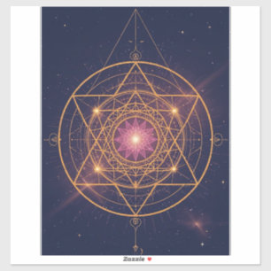 Lumineus Mandala van Gouden Harmonie Sticker