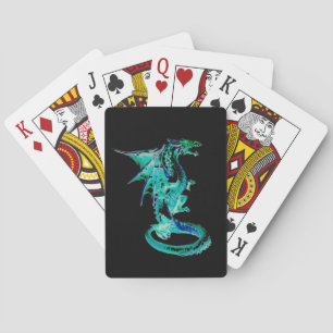 Lumineus Marien Slang Kunstwerk dat Inslat Pokerkaarten