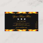 Lumineus Oranje, zwart, piepend diamant Visitekaartje (Achterkant)